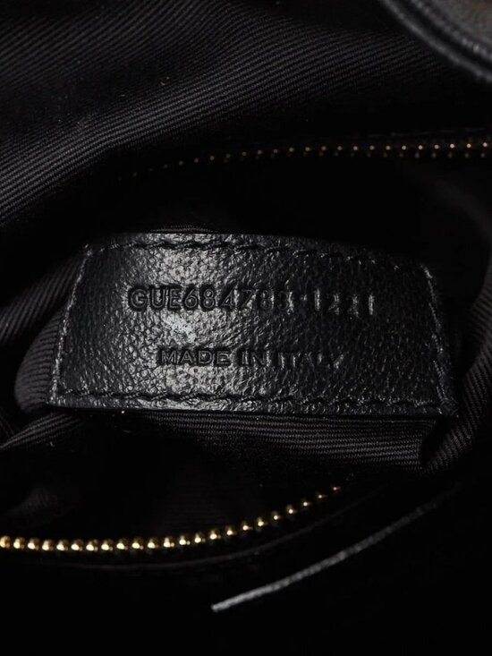 Yves Saint Laurent Black Quilted Lambskin Leather Jamie Backpack Bag main image 4